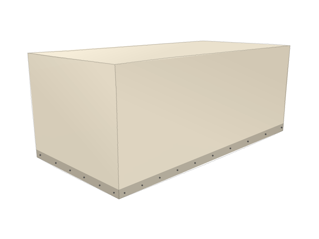Housse Rectangle en Membrane PVC 670gr/m² Beige ral 1015