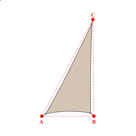 Voile d'ombrage triangle en Soltis Perform 92 Beige Sablé 92-2135 - 3,03x5,98x6,79m