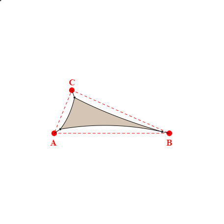 Voile d'ombrage triangle en Soltis Perform 92 Beige Sablé 92-2135 - 4,15x3,83x1,41m