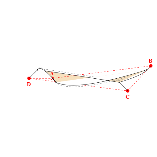Voile d'ombrage trapèze en Soltis Lounge 96 Vanille 96-8861 - 5,89x1,29x5,29x0,69m