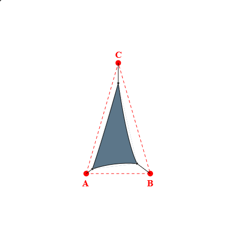 Voile d'ombrage triangle en Soltis Perform 92 Gris céleste 92-51178 - 1,75x3,22x3,50m