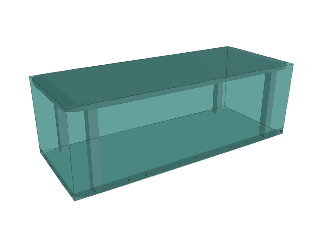 Table de jardin rectangle en Membrane PVC 670gr/m² Vert industrie RAL 6026