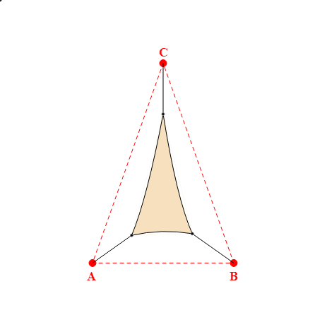 Voile d'ombrage triangle en Soltis Lounge 96 Vanille 96-8861 - 0,85x1,74x1,77m