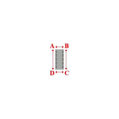 Bâche plate rectangle sur mesure en Membrane PVC 670gr/m² Gris clair RAL 7038 - 0.31x0.77m