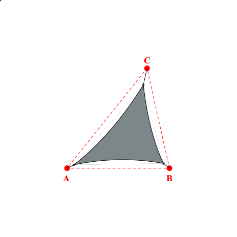 Voile d'ombrage triangle en Soltis Lounge 96 Platine 96-50844 - 3,49x3,16x4,13m