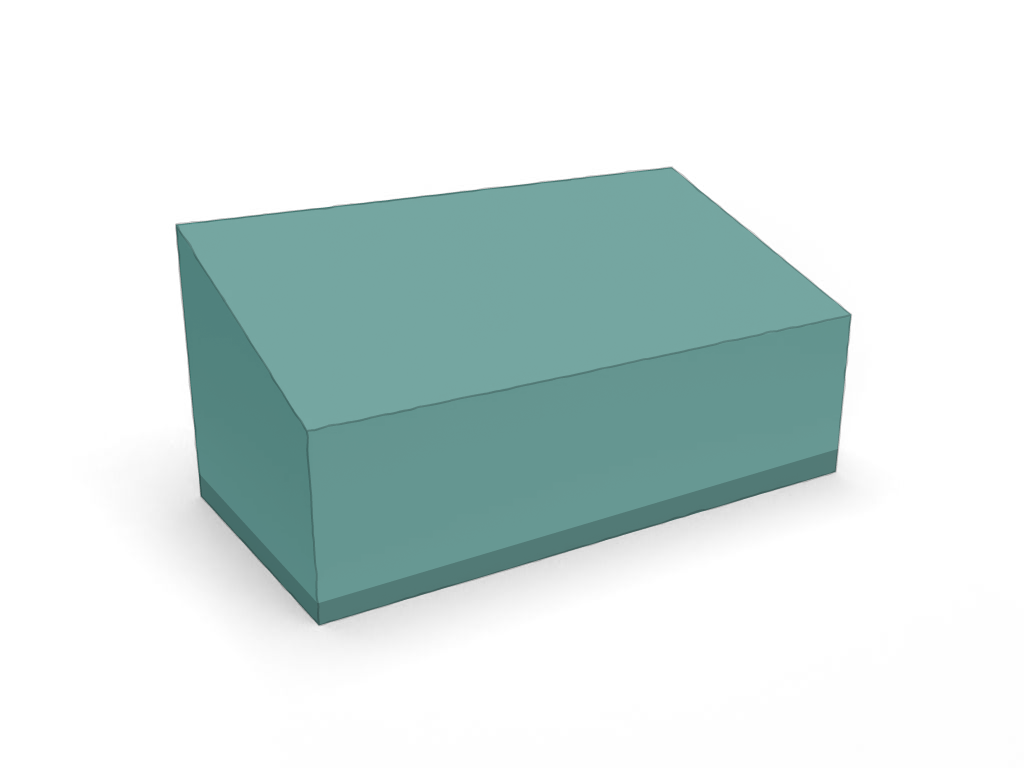 Trapézoïdale en Membrane PVC 670gr/m² Vert industrie RAL 6026