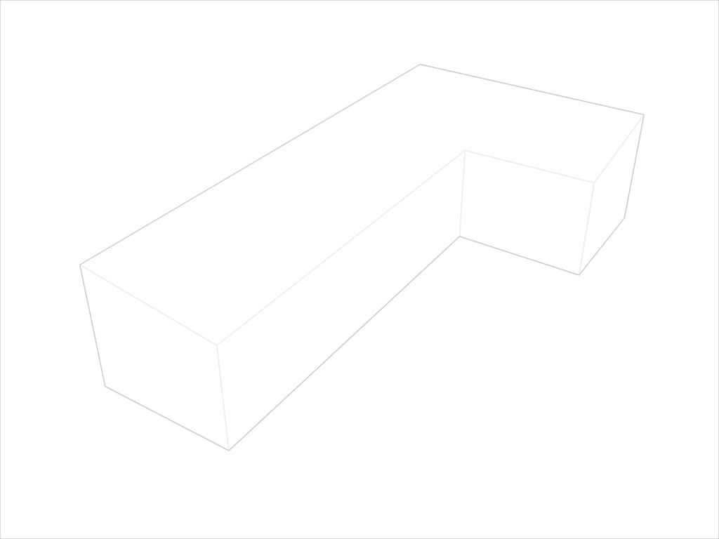 Canapé d'angle haut de jardin en Membrane PVC 670gr/m² Beige ral 1015