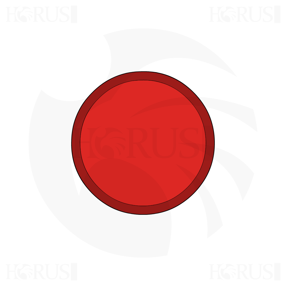 Bâche plate ronde en Membrane PVC 670gr/m² Rouge RAL 3002 d'une diamètre de 3m