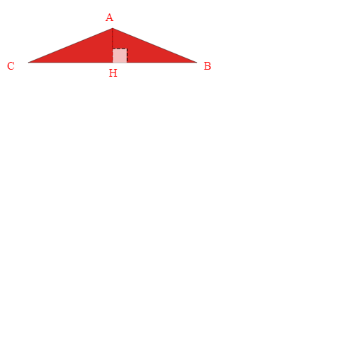 Bâche plate triangle en Membrane PVC 670gr/m² Rouge RAL 3002 - 1.50x2.40x1.50m