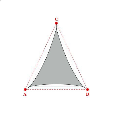 Voile d'ombrage triangle en Soltis Lounge 96 Galet 96-2171 - 2,89x3,47x3,47m