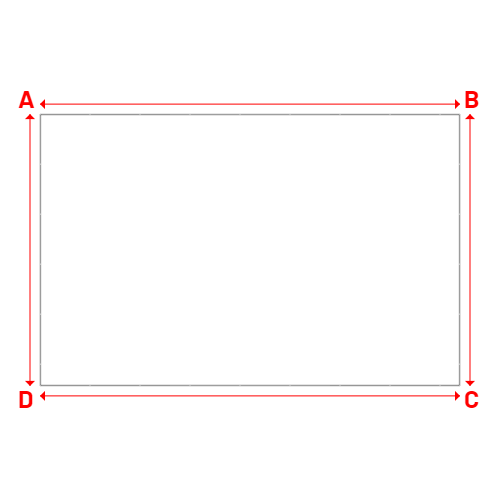 Bâche plate rectangle sur mesure en Membrane PVC 670gr/m² Blanc RAL 9016 - 17.00x11.00m