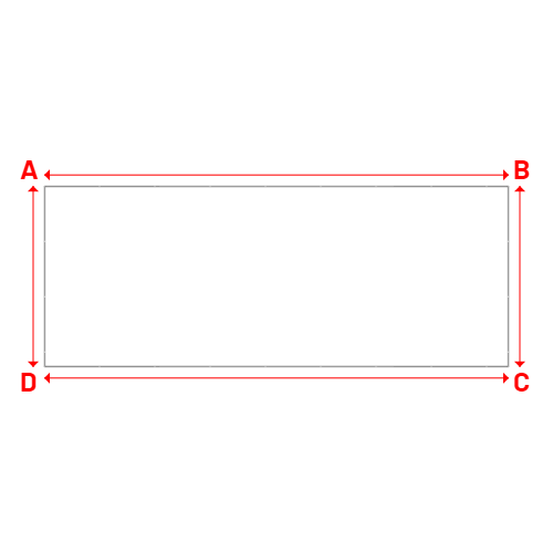 Bâche plate rectangle sur mesure en Membrane PVC 670gr/m² Blanc RAL 9016 - 17.20x6.70m