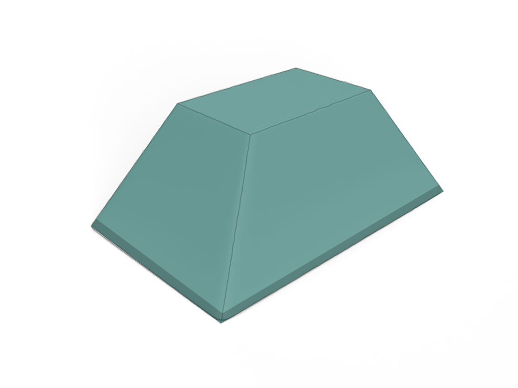 Pyramide Tronqué en Membrane PVC 670gr/m² Vert industrie RAL 6026