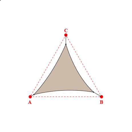 Voile d'ombrage triangle en Soltis Lounge 96 Sandy beige 96-2135 - 4,18x3,87x4,18m