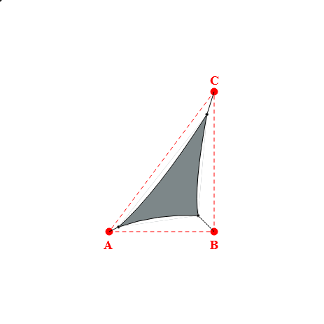 Voile d'ombrage triangle en Soltis Lounge 96 Platine 96-50844 - 2,29x2,90x4,08m