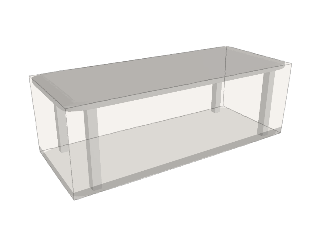 Table de jardin rectangle en POLY420 Beige