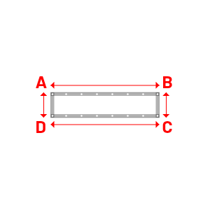 Bâche Rectangle en Membrane PVC 670gr/m² - Etanche Blanc RAL 9016 - 1.55x0.36m