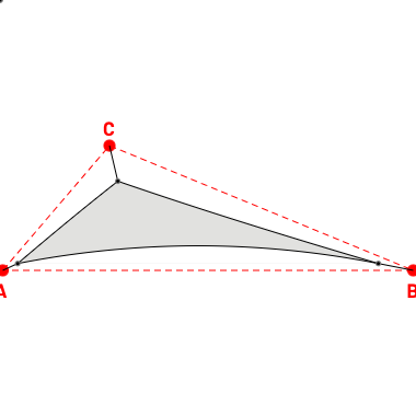 Voile d'ombrage triangle en Soltis Perform 92 nuage 92-50272 - 6,58x4,99x2,36m