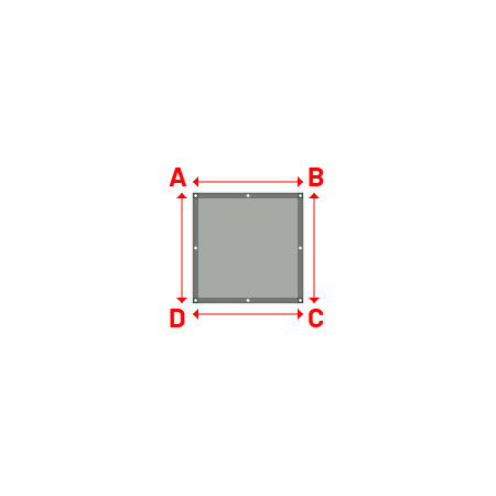 Bâche Rectangle en Protect 670 : La référence en matière de protection étanche Gris clair RAL 7038 - 1.00x1.00m