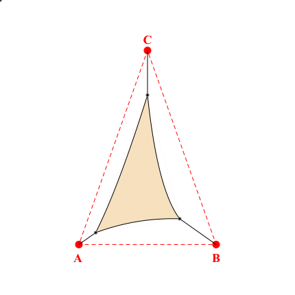 Voile d'ombrage triangle en Soltis Lounge 96 Vanille 96-8861 - 1,24x1,86x2,14m