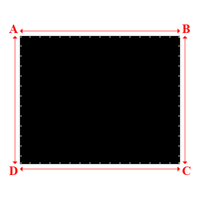 Bâche Rectangle en - 4.00x3.20m