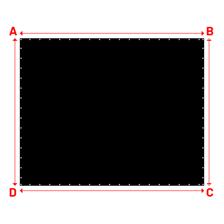 Bâche Rectangle en - 4.00x3.20m