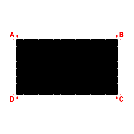 Bâche Rectangle en - 3.42x1.88m