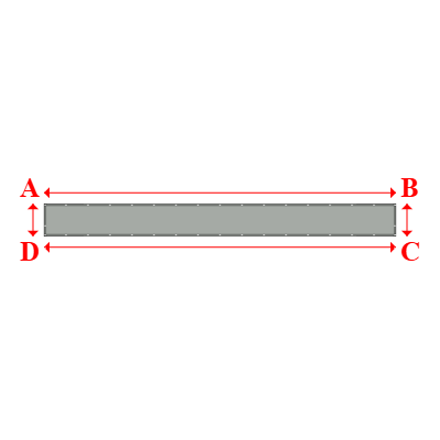 Bâche Rectangle en Protect 670 : La référence en matière de protection étanche Gris clair RAL 7038 - 7.60x0.70m