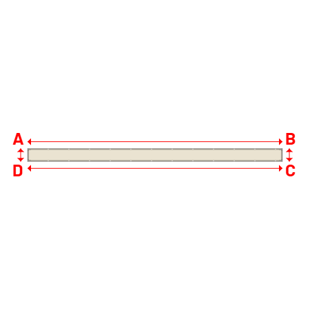 Bâche Rectangle en Protect 670 : La référence en matière de protection étanche Blanc perlé RAL 1013 - 9.90x0.50m