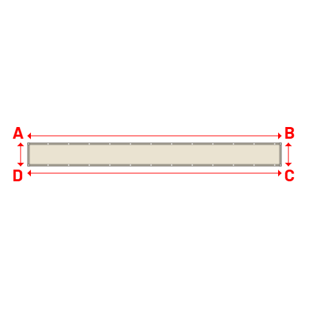 Bâche Rectangle en Protect 670 : La référence en matière de protection étanche Blanc perlé RAL 1013 - 5.40x0.50m