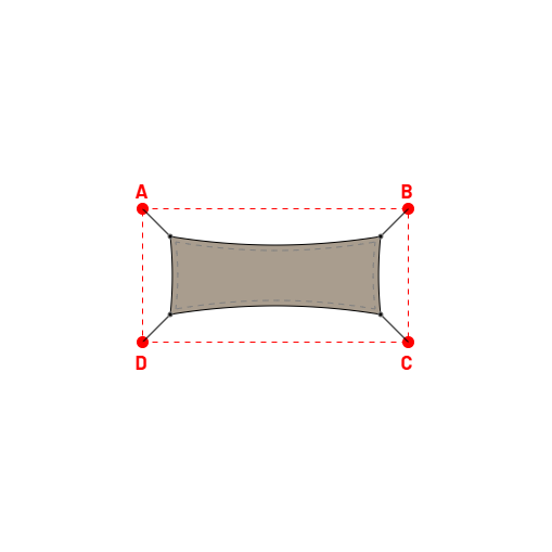 Voile d'ombrage rectangle en Soltis 96 - Toile d'ombrage haute performance Taupe 96-50850 - 1,94x0,72x1,94x0,72m