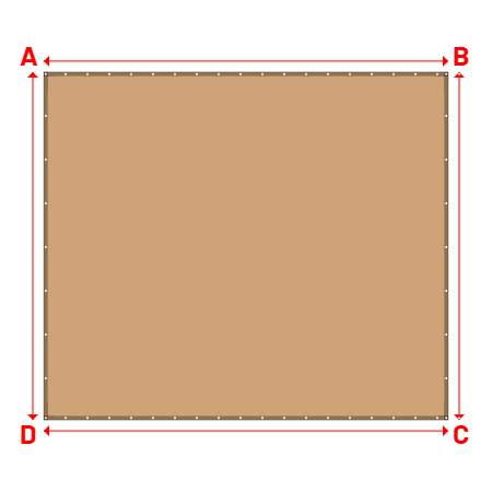 Bâche Rectangle en Hydris - Toile d'ombrage déperlante Hydris 0835 Lin - 5.00x4.30m