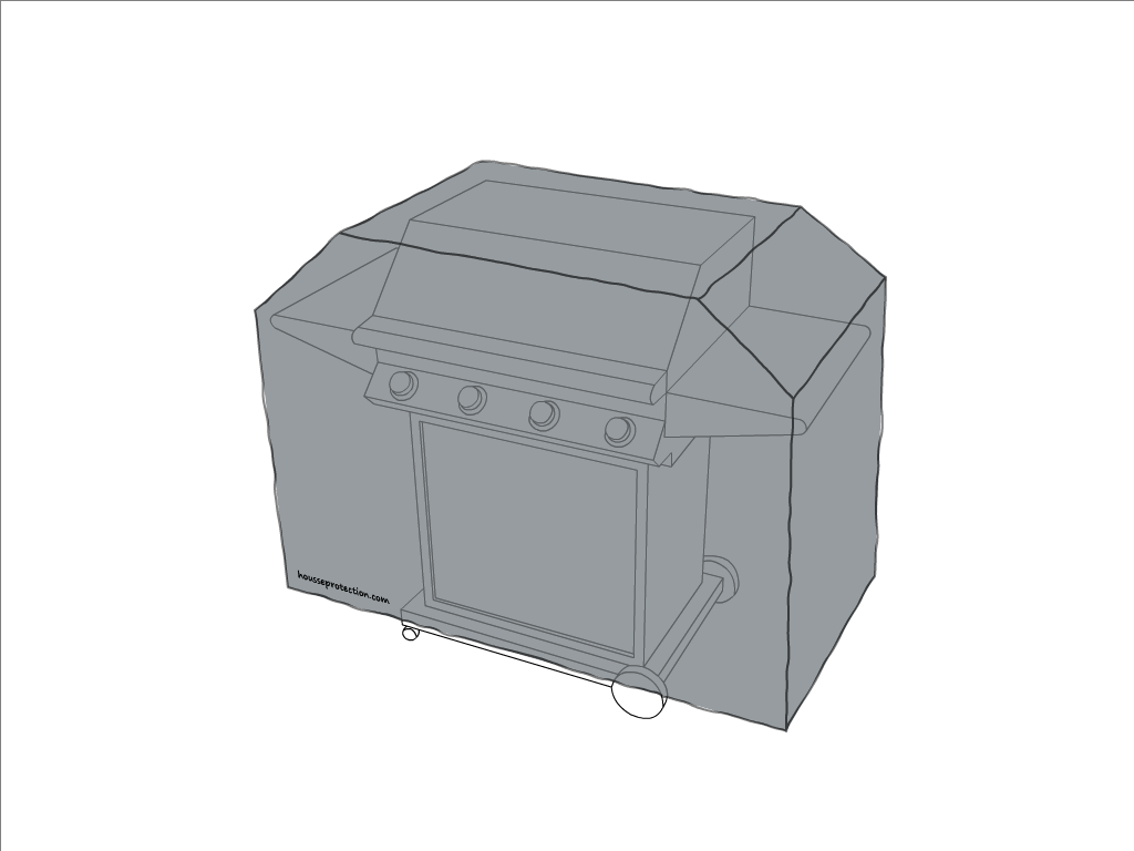 Housse de barbecue en POLY420 Gris