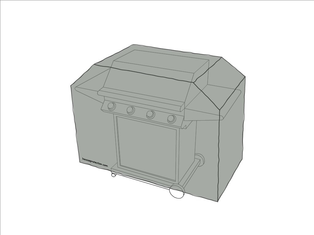 Housse de barbecue   en Protect 670 : La référence en matière de protection étanche Gris clair RAL 7038