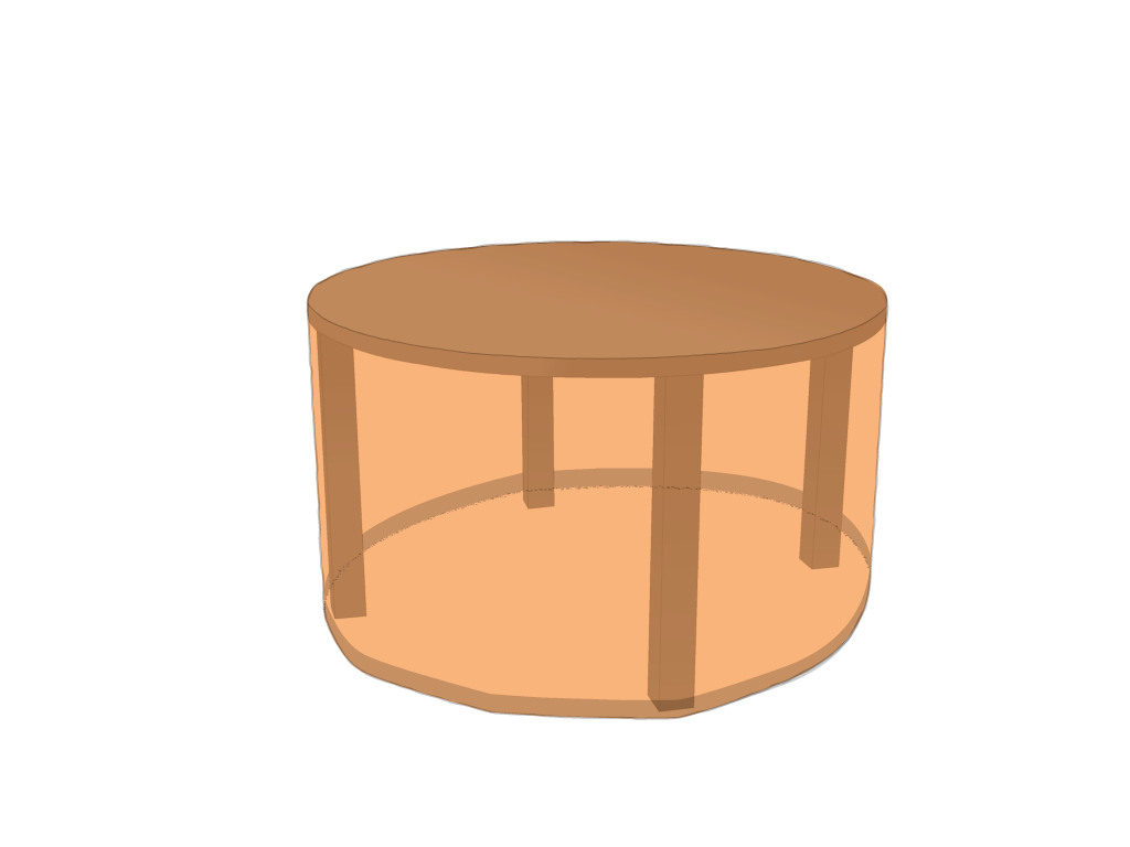Table de jardin ronde en Protect 670 : La référence en matière de protection étanche Orange RAL 2004