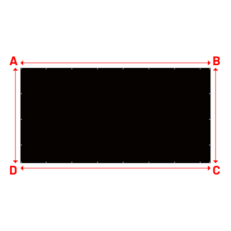 Bâche Rectangle en Bâche de scène - PVC M2 - Coloris Noir Noir mat - M2 - 6.00x3.00m