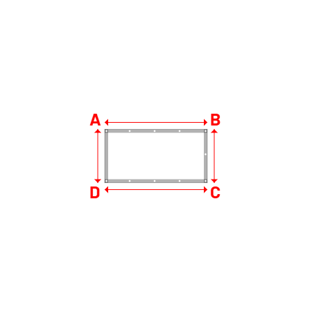 Bâche Rectangle en Protect 670 : La référence en matière de protection étanche Blanc RAL 9016 - 1.48x0.77m