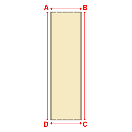 Bâche Rectangle en Solar 590 : bâche spéciale protection solaire & grand choix de coloris Champagne - 502V3-51979C - 1.10x3.80m
