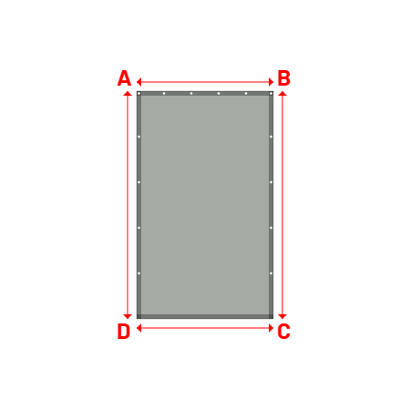 Bâche Rectangle en Protect 670 : La référence en matière de protection étanche Gris clair RAL 7038 - 1.50x2.50m