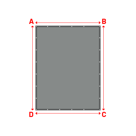 Bâche Rectangle en AustralMesh - Toile d'ombrage ajourée Gris Acier (648 AustralMesh) - 2.15x2.80m