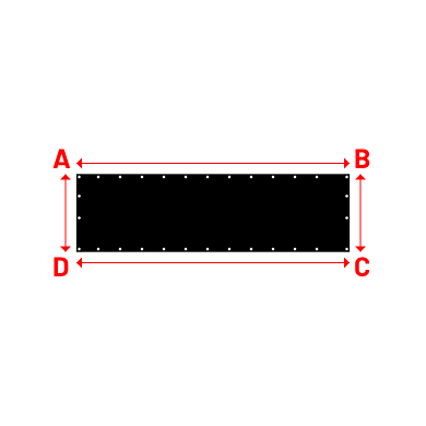 Bâche Rectangle en Protect 670 : La référence en matière de protection étanche Noir RAL 9005 - 2.50x0.71m