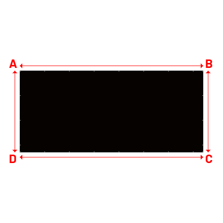 Bâche Rectangle en Bâche de scène -  PVC M2 - Coloris Noir Noir mat -  M2 - 9.00x4.00m