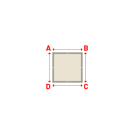Bâche Rectangle en Protect 670 : La référence en matière de protection étanche Blanc perlé RAL 1013 - 1.00x1.00m