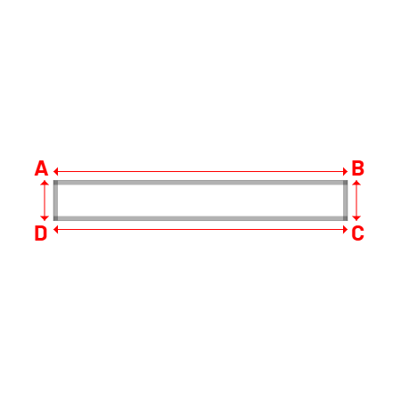 Bâche Rectangle en Protect 670 : La référence en matière de protection étanche Blanc RAL 9016 - 3.30x0.45m