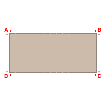 Bâche Rectangle en Soltis 96 - Toile d'ombrage haute performance Sandy beige 96-2135 - 6.75x3.05m