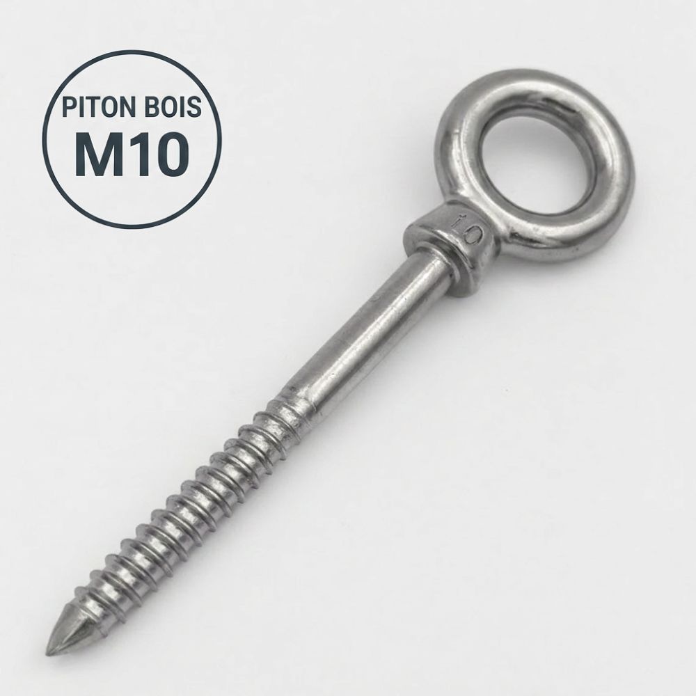 Piton inox vis Bois M10