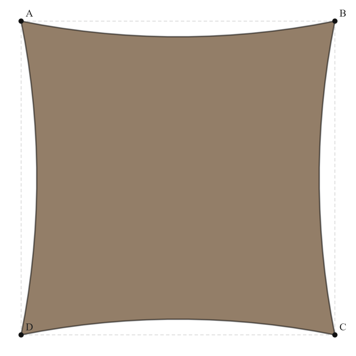 Voile d'ombrage - Voile d'ombrage Carrée - Bois flotté 294 (AustralMesh)