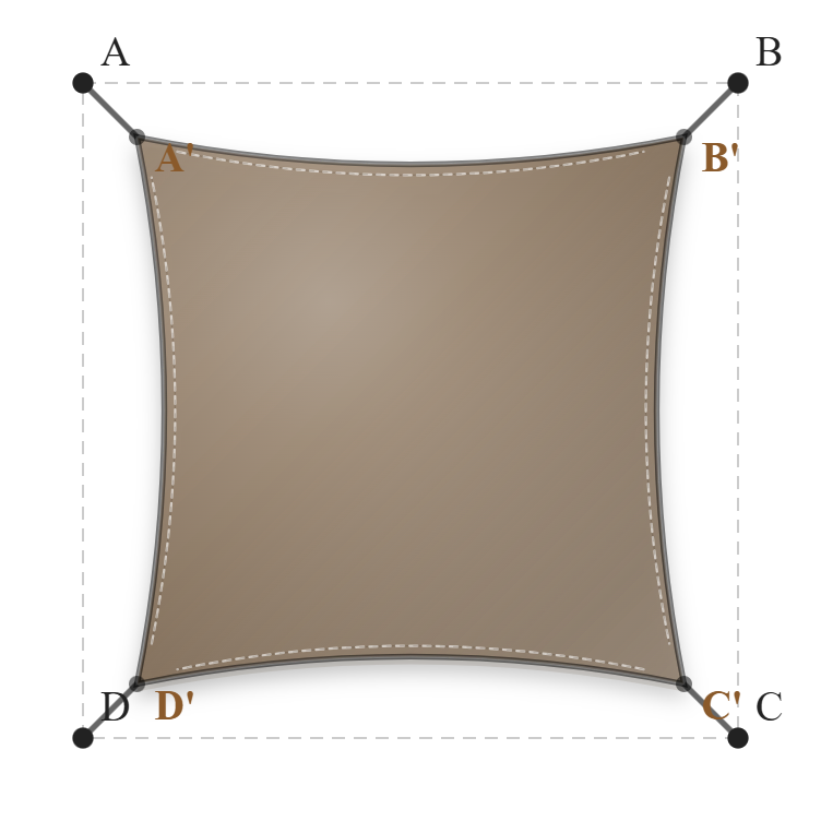 Voile d'ombrage - Voile d'ombrage Carrée - Bois flotté 294 (AustralMesh)