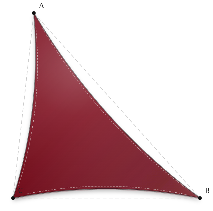 Voile d'ombrage - Forme Triangle - Hydris 0701-002 Rouge