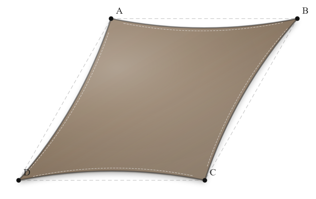 Voile d'ombrage - Forme Trapèze - Bois flotté 294 (AustralMesh)